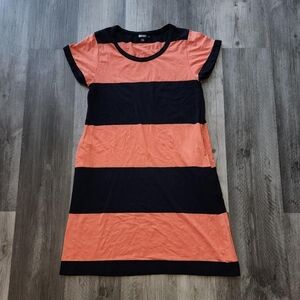 DKNY Striped Dress With Pockets